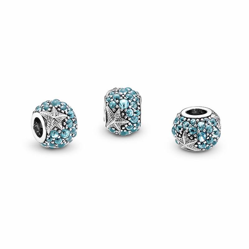 Talismane Pandora Oceanic Starfish Argint/Albastri (Njt8KWcd)